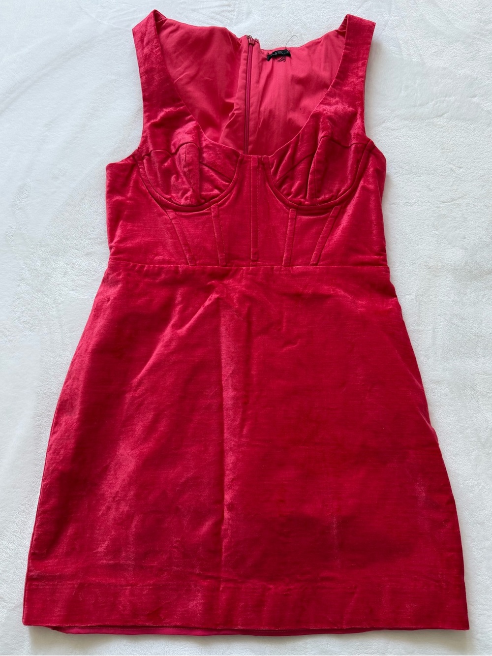 Red Velvet Sheath Dress - Classic Sleeveless Cocktail Dress
